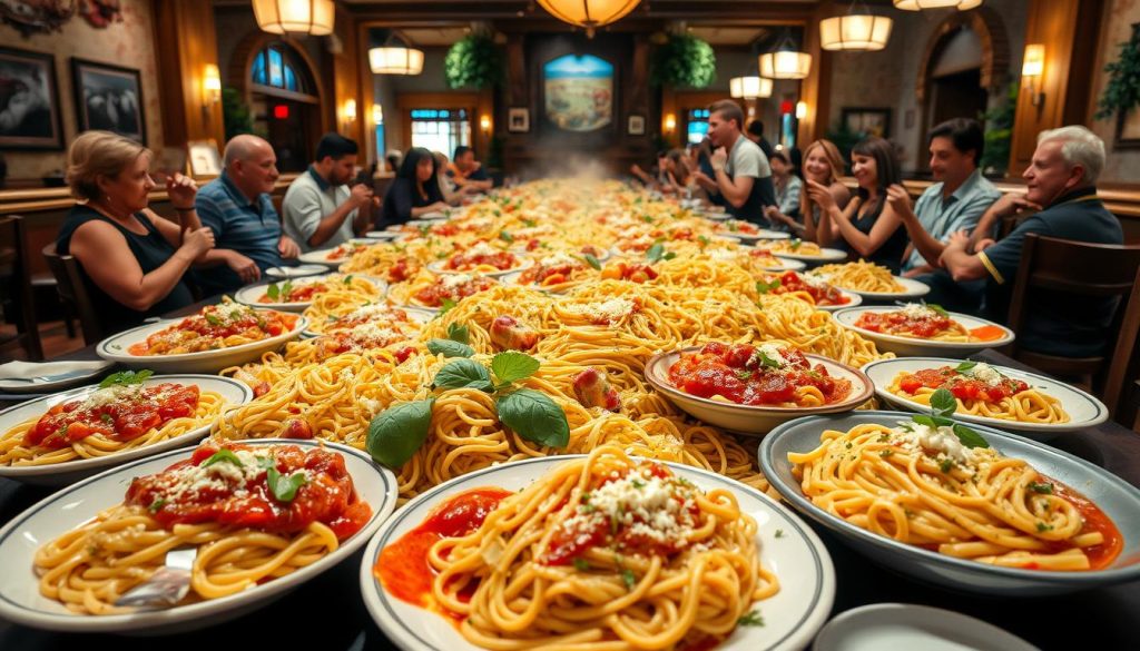 olive garden never ending pasta menu