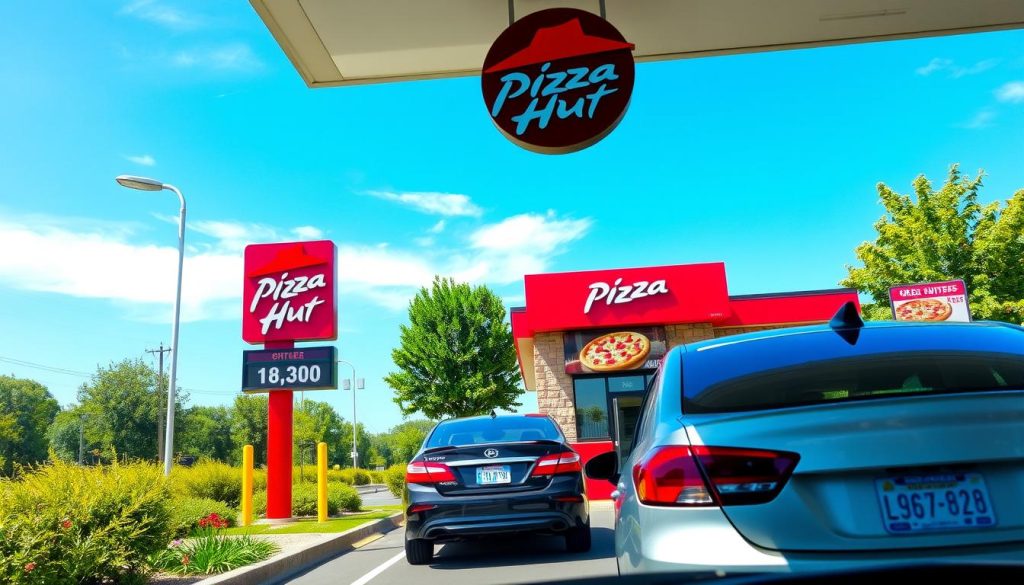 order pizza hut in drive thru