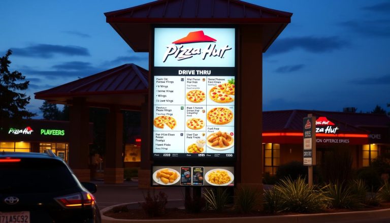 pizza hut drive thru menu