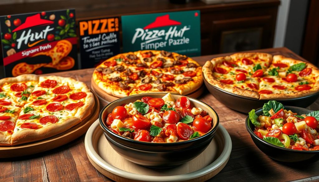 pizza hut pizza options and bowl flavors