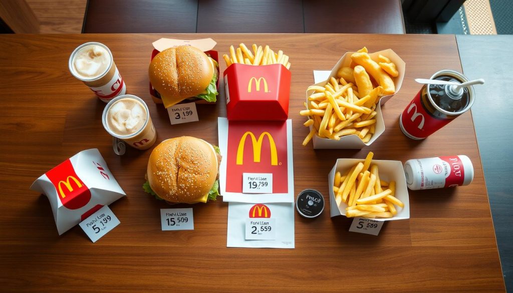 pricing structure for McDonald's menu