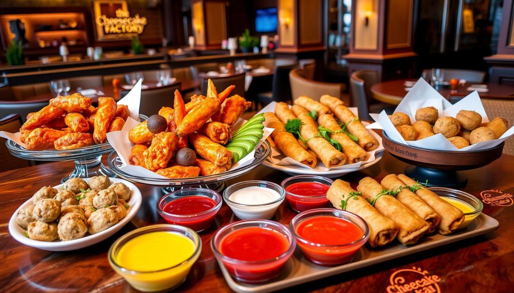 sampling cheesecake factory appetizers menu