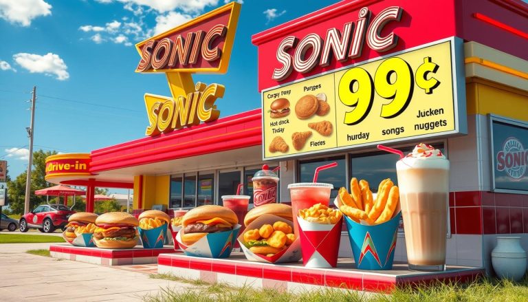 sonic 99 cent menu