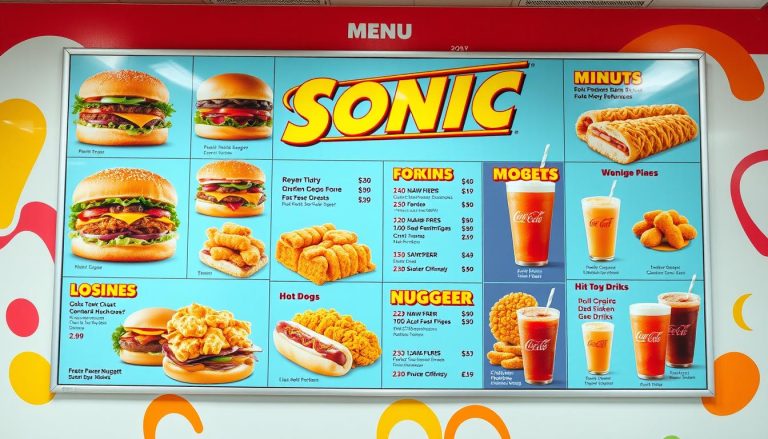 sonic fast food menu