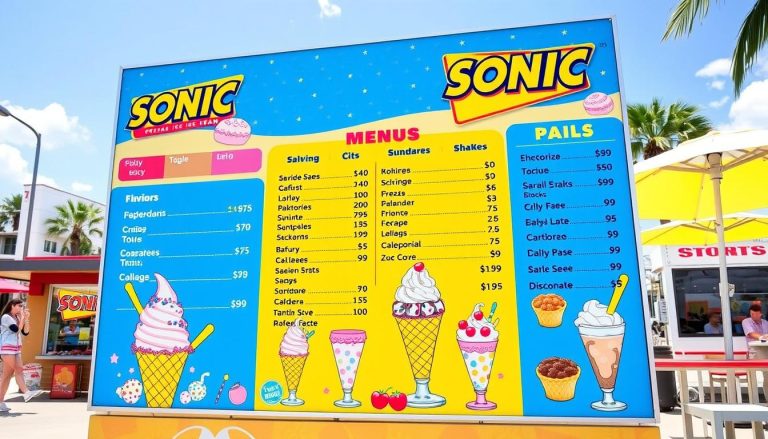 sonic ice cream menu