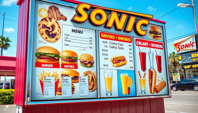 sonic menu with prices