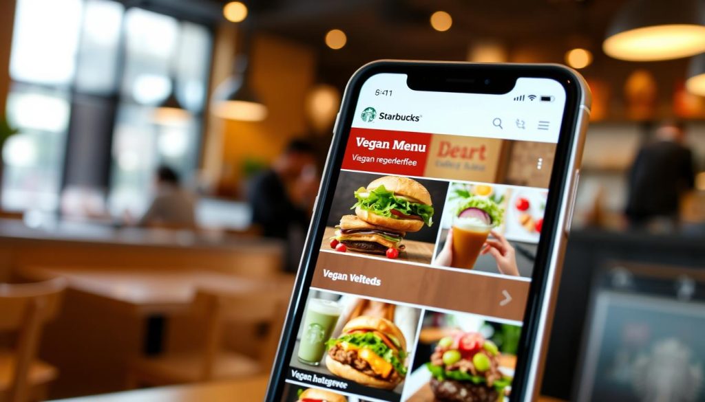 starbucks app for finding vegan items