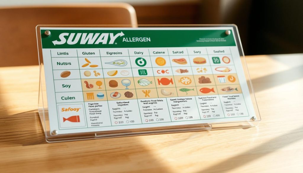 subway allergen chart