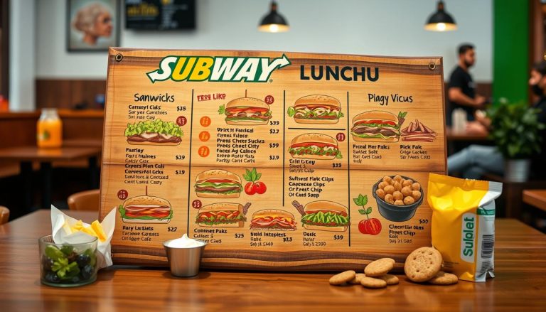 subway lunch menu with prices