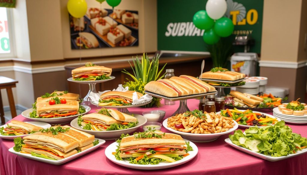 subway menu for events