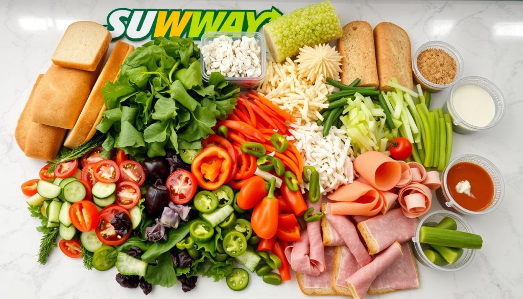 subway sandwich ingredients selection