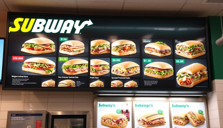 subway subs menu