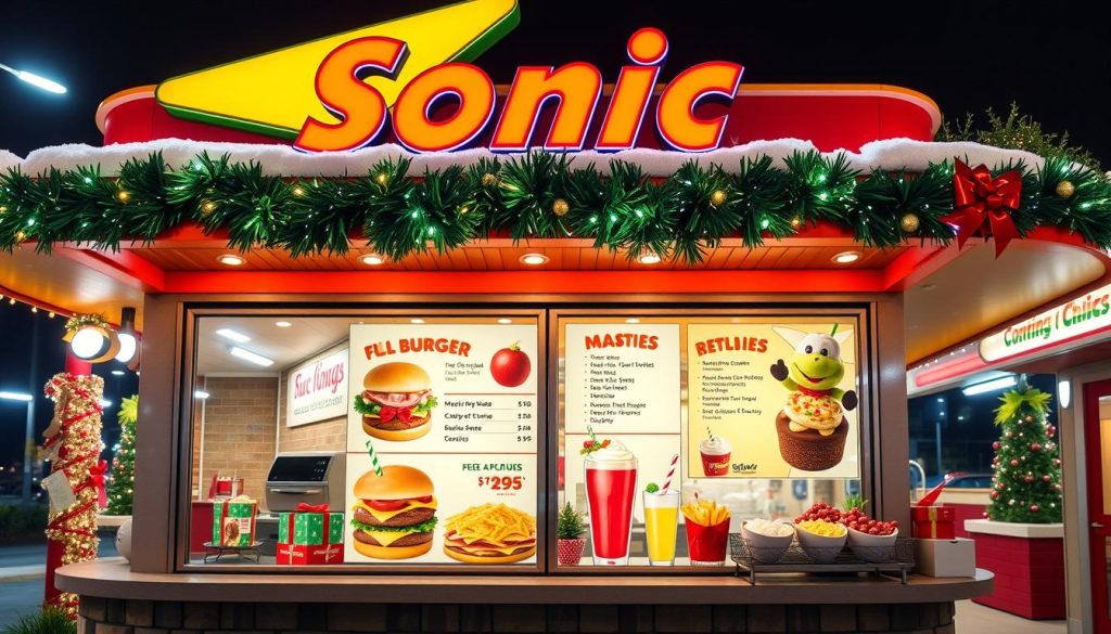 traditional christmas menu at sonic